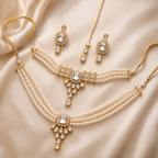 Rajvanshi Pearl Kundan Jewellery Set
