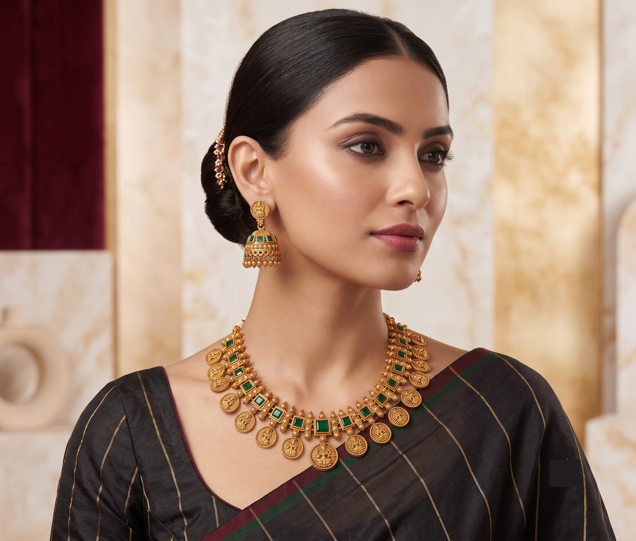 Maharani Lakshmi Coin Necklace Set