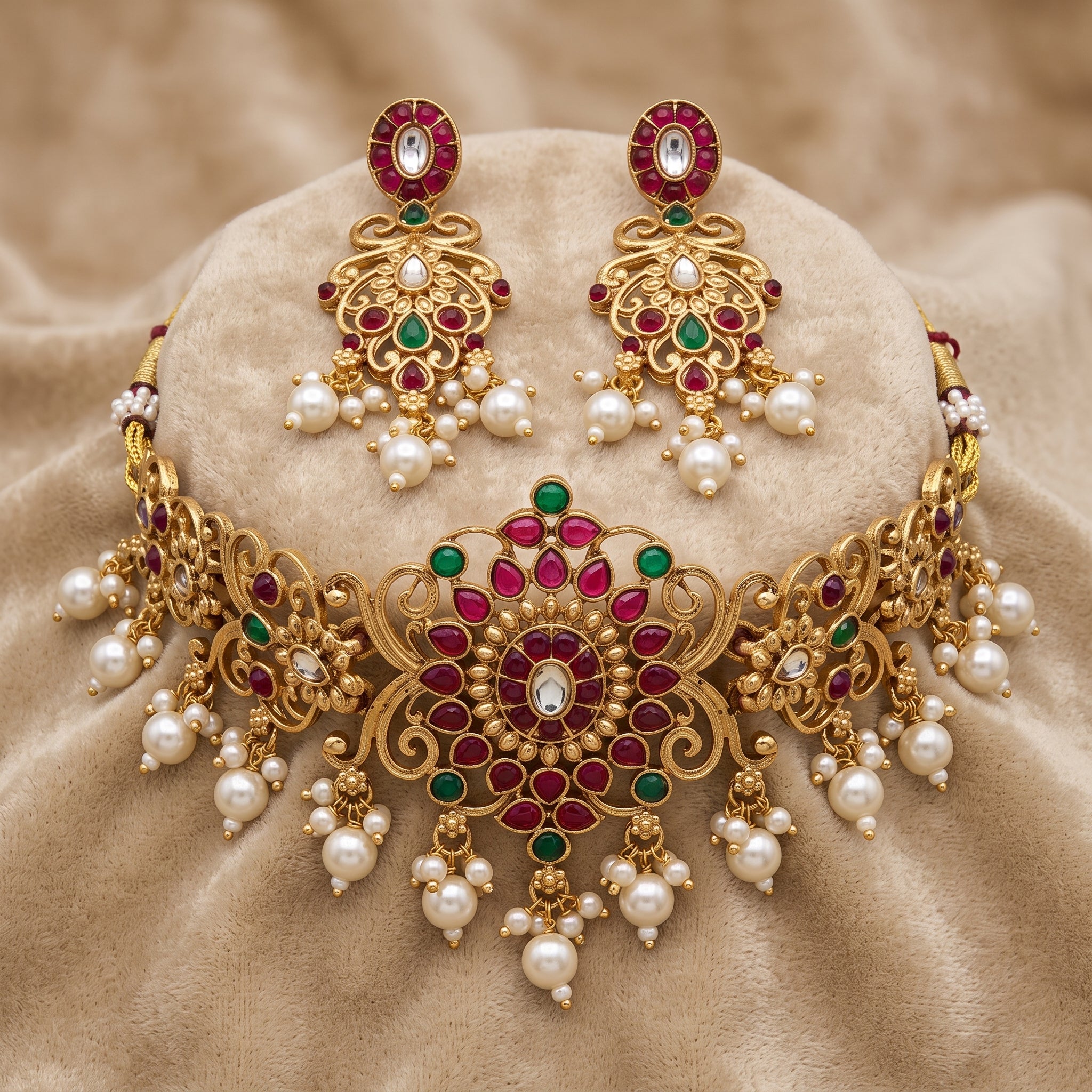 Mayuri Pearl Heritage Choker Set