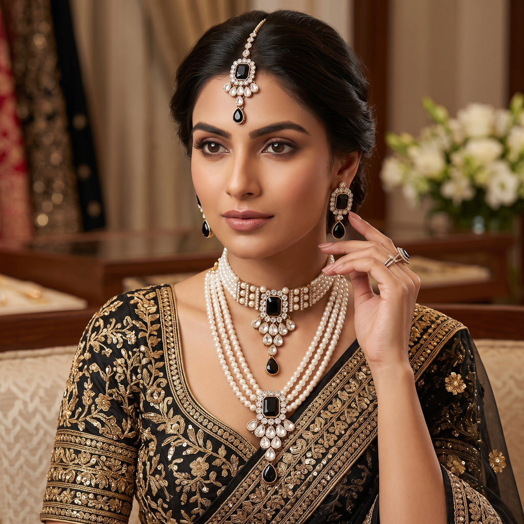 Noir Pearl Royale Necklace Set