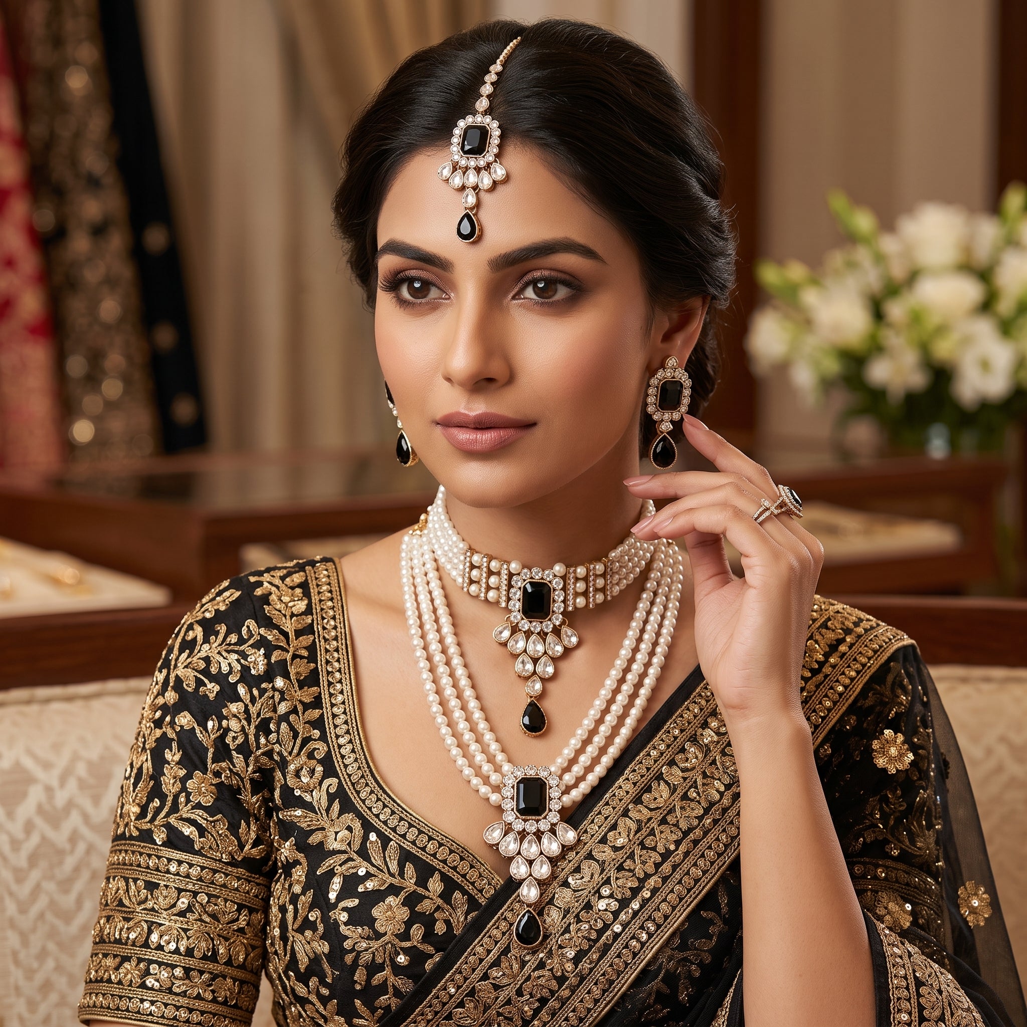 Noir Pearl Royale Necklace Set