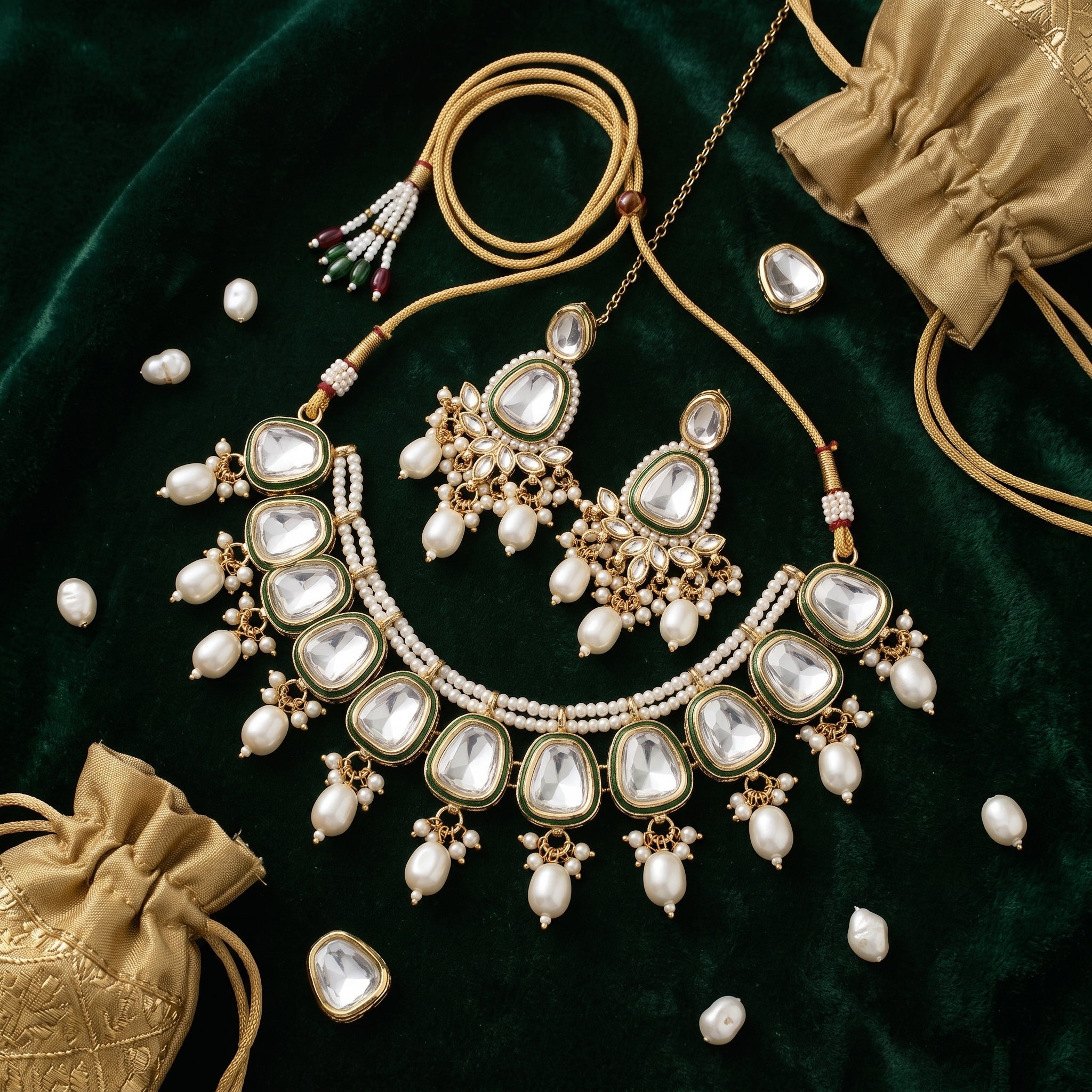 Noor-e-Kundan Pearl Choker Set