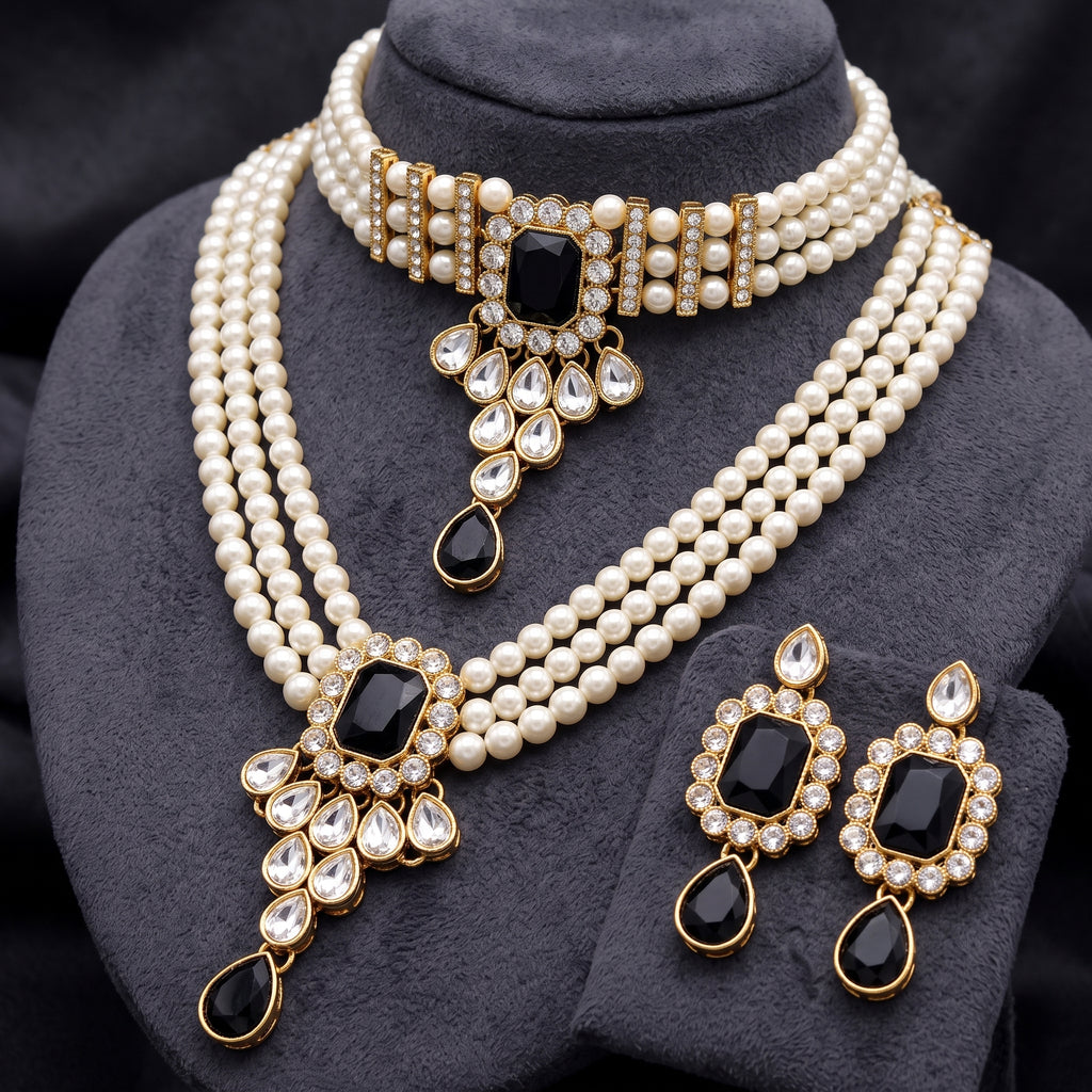 Noir Pearl Royale Necklace Set