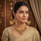 Maharani Lakshmi Temple Bridal Necklace Set