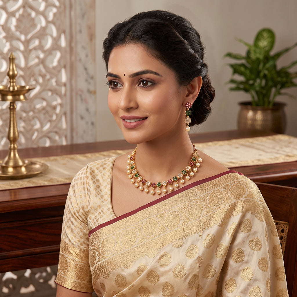 Blossom Pearl Heritage Necklace Set