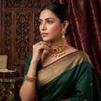 Maharani Ruby Heritage Neck Choker Set