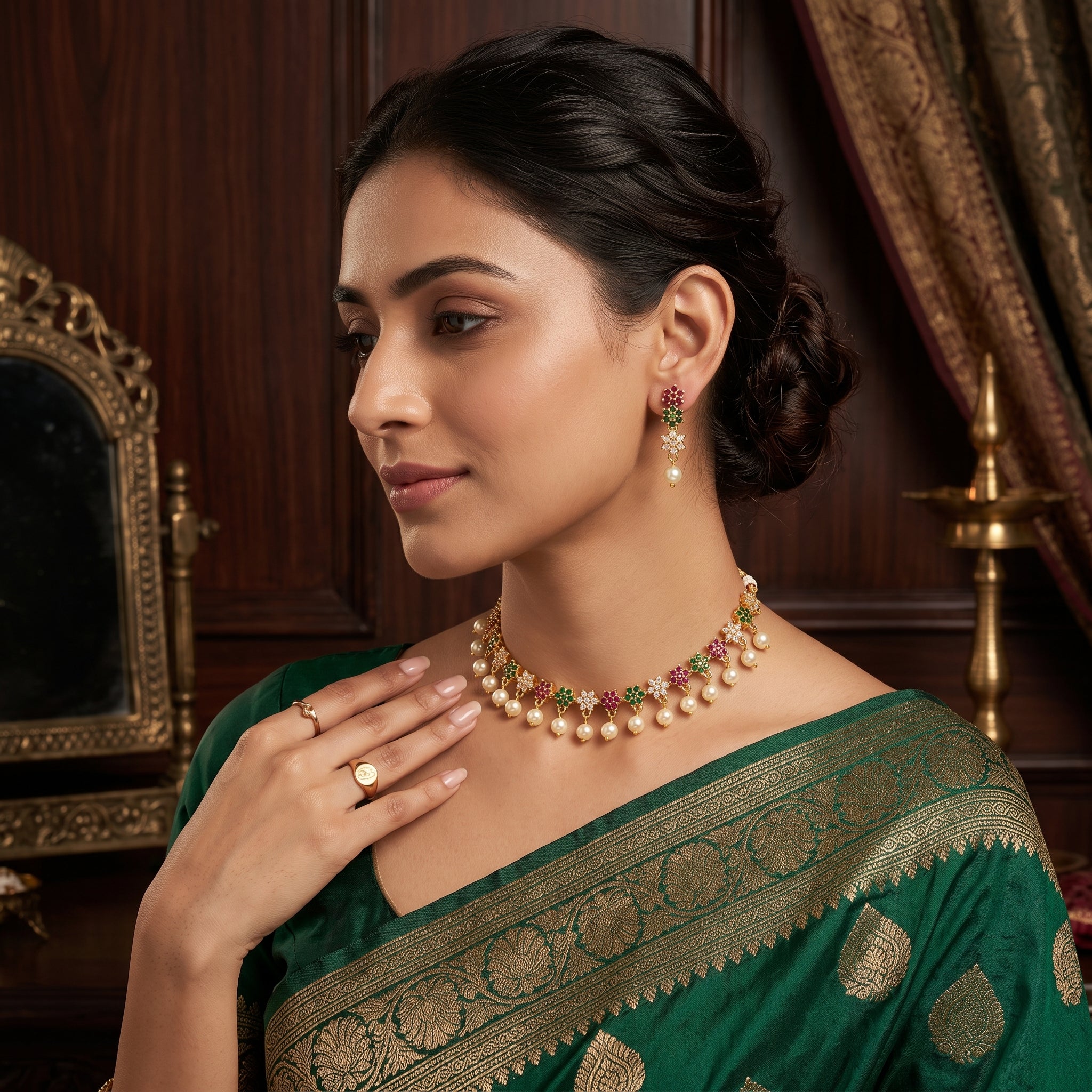 Blossom Pearl Heritage Necklace Set