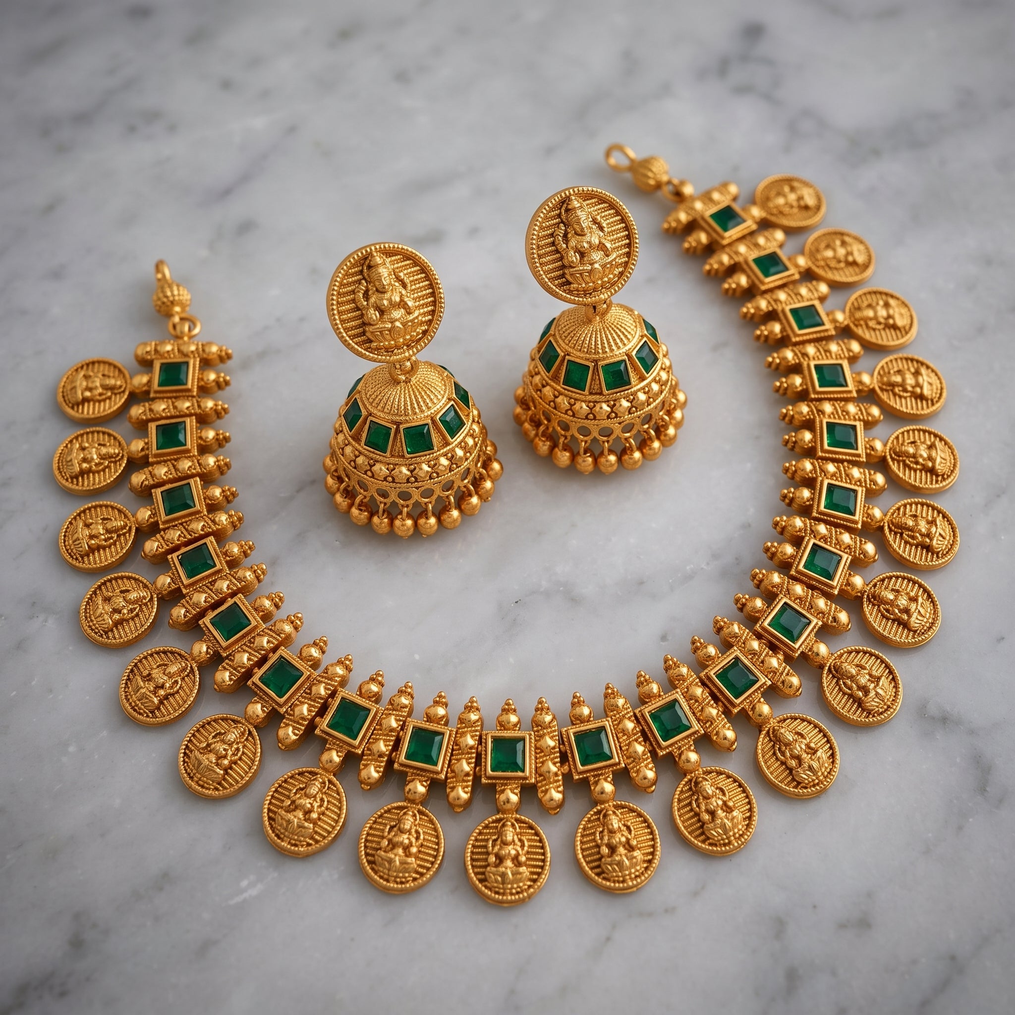 Maharani Lakshmi Coin Necklace Set