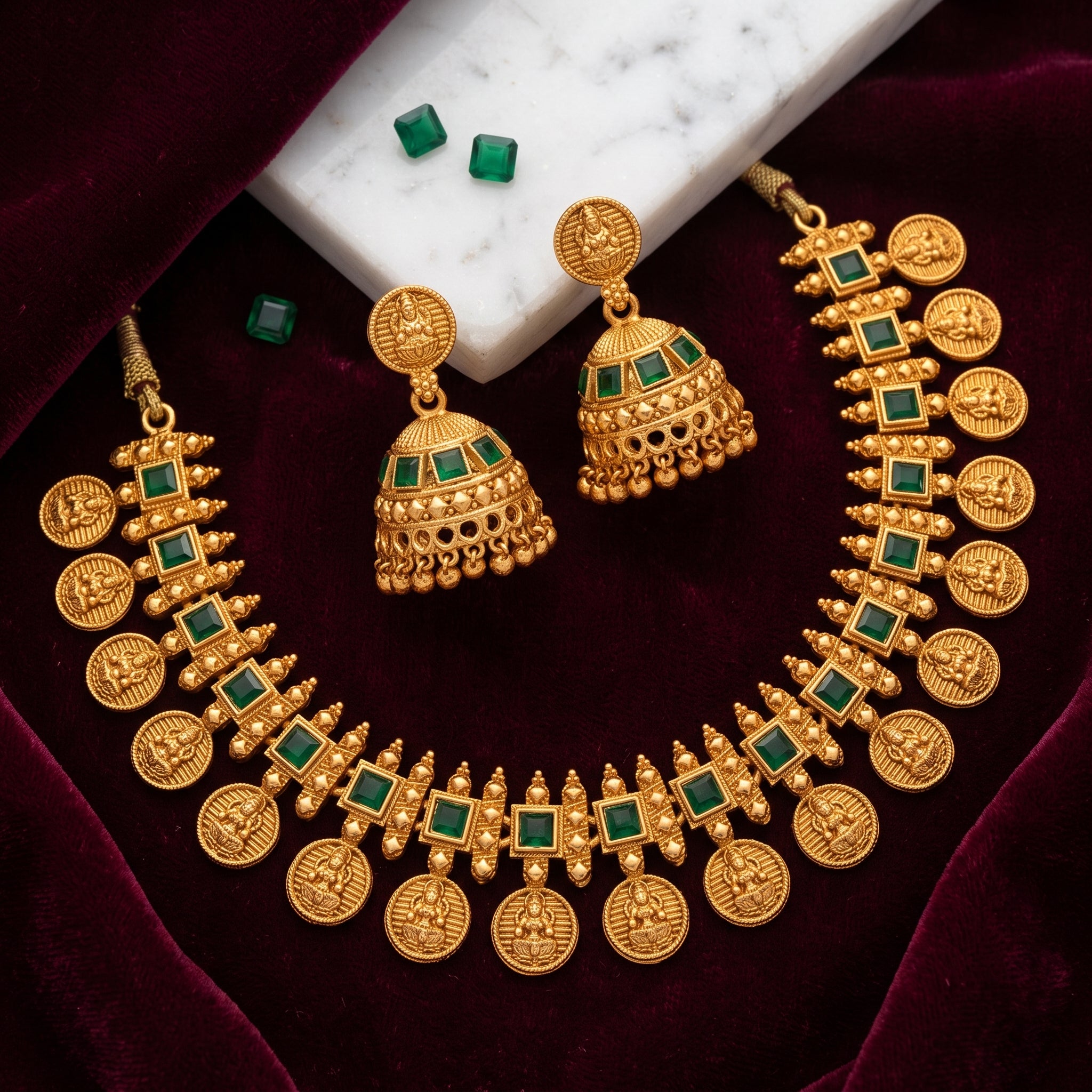 Maharani Lakshmi Coin Necklace Set