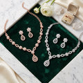 Celeste Crystal Necklace Duo Set
