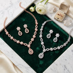 Celeste Crystal Necklace Duo Set