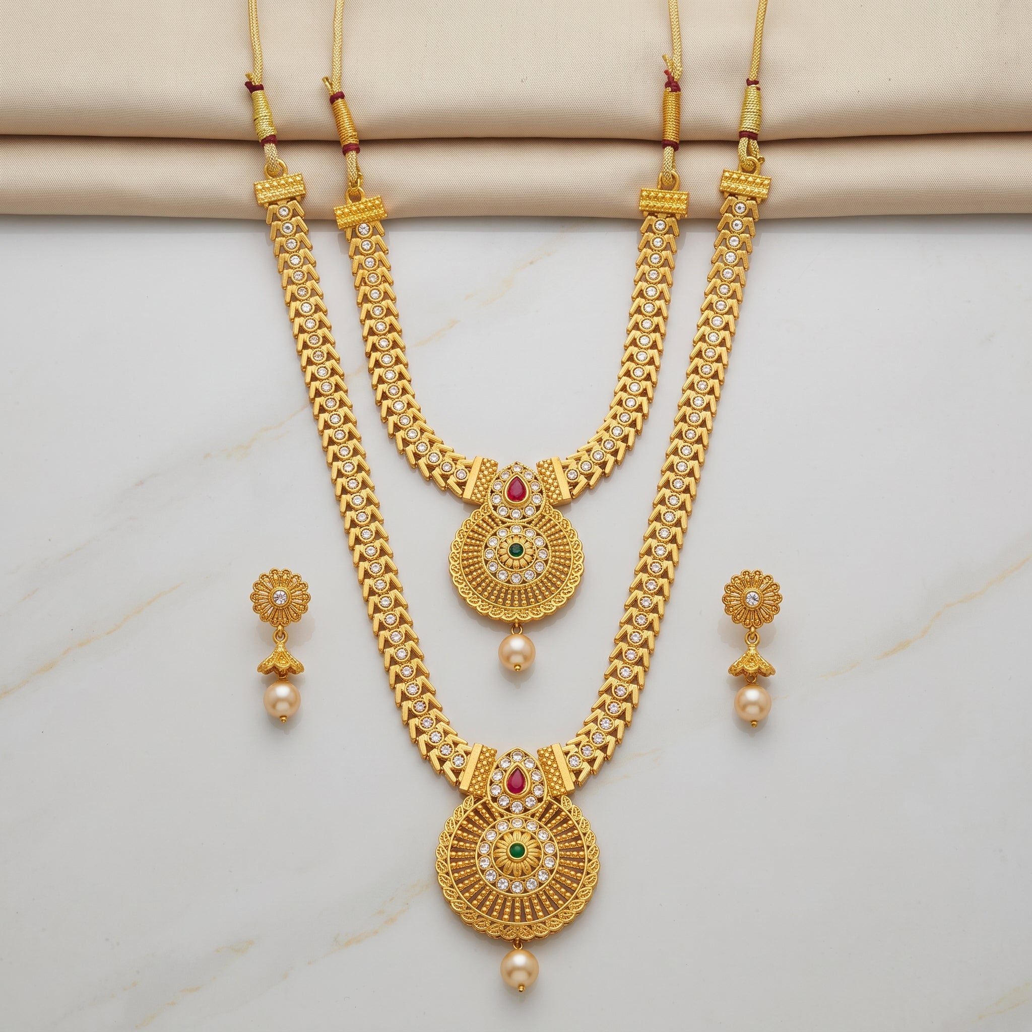 Rajsi Dual Layer Bridal Necklace Set